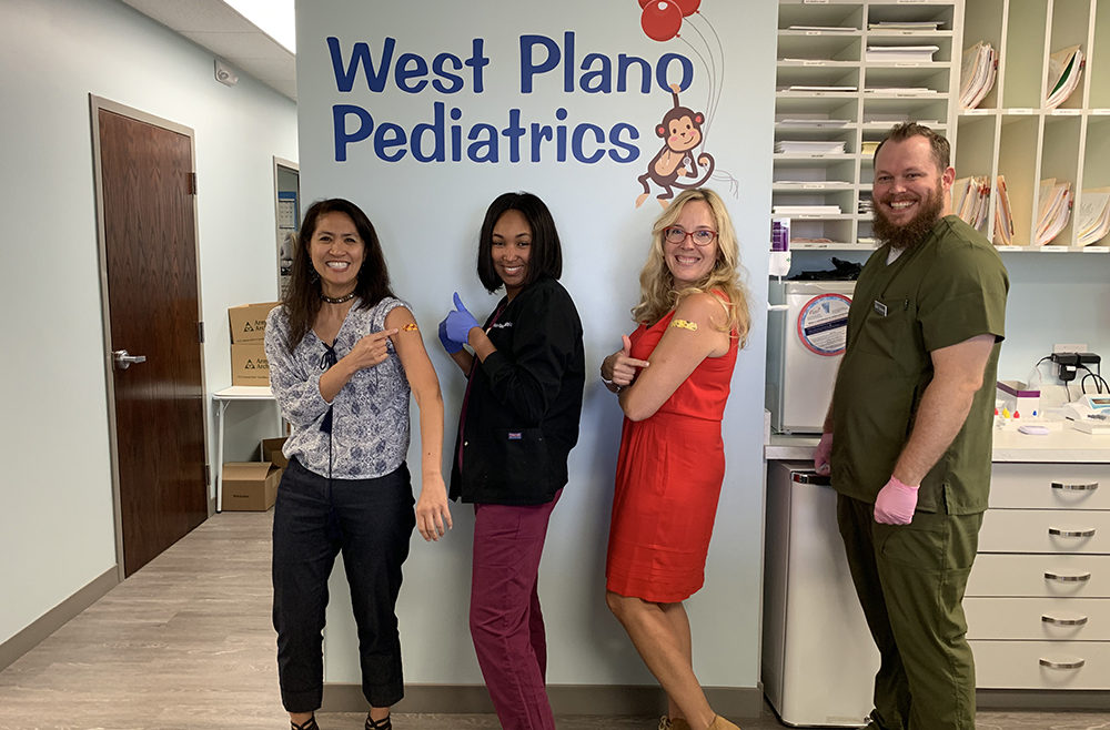 The entire staff of West Plano Pediatrics has been vaccinated against the Influenza virus for the 2019-2020 season.